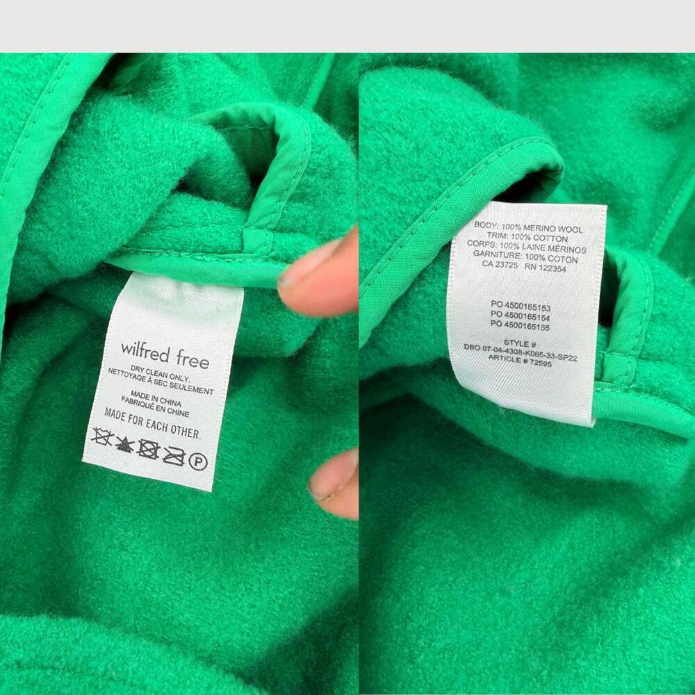 Aritzia Wilfred Free Ganna Jacket Merino Wool XL - Picture 4 of 9